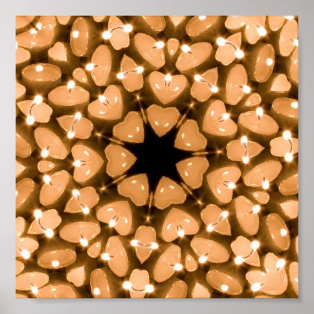 Poster Bougies Kaleidoscope (Devant)