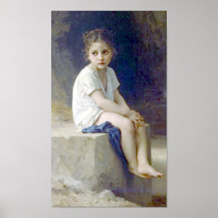 Poster Bouguereau - Au Pied de la Falaise