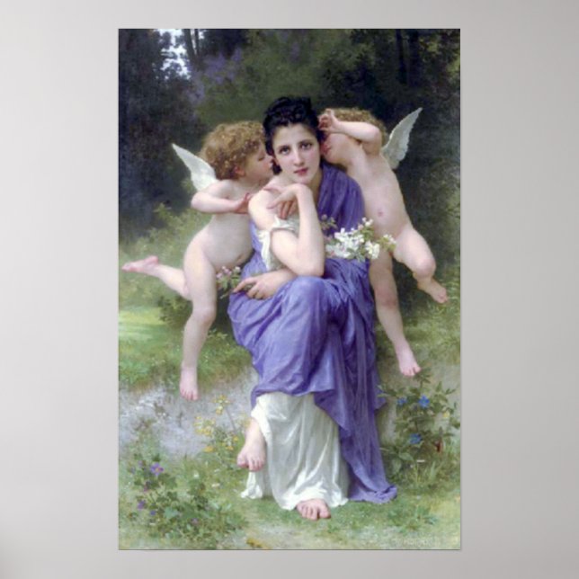 Poster Bouguereau - Chansons de Printemps (Devant)