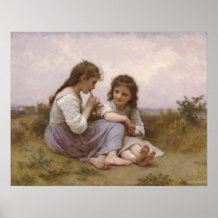 Poster Bouguereau - Idylle Enfantine