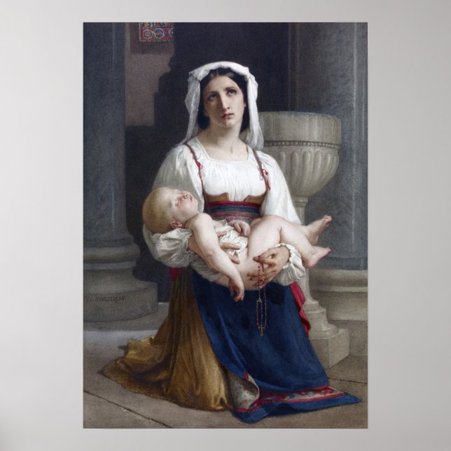 Poster Bouguereau - Italien Peasin Kneeling (Devant)
