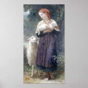 Poster Bouguereau - L'Agneau Nouveau-ne