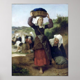 Poster Bouguereau - Lavandieres de Fouesnant