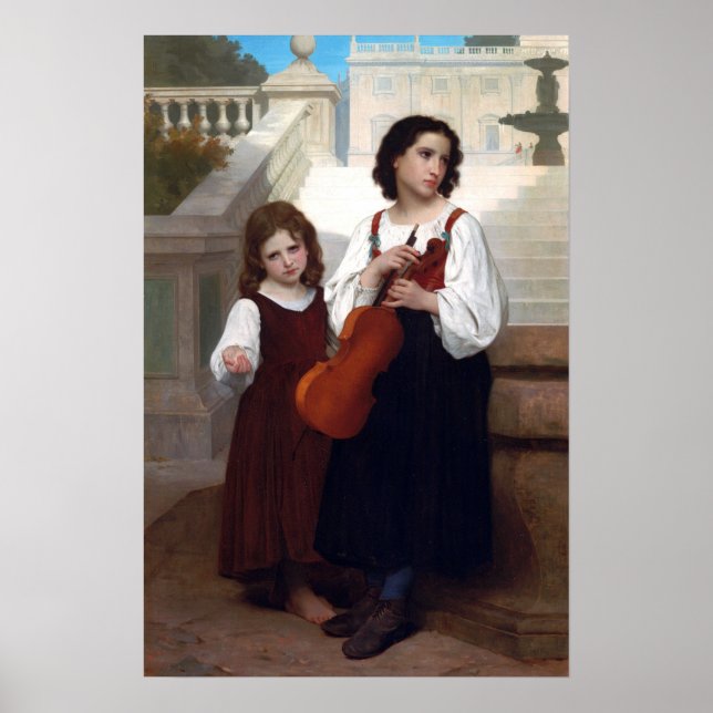 Poster Bouguereau - Loin De Chez Lui 1867 (Devant)