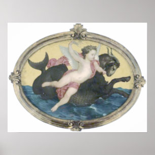 Poster Bouguereau - Putti sur un Monstre Marin