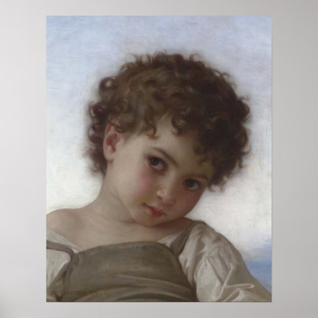 Poster Bouguereau - Tête d'Enfant (Devant)