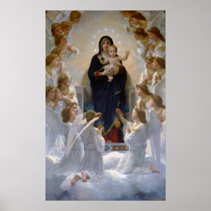 Poster Bouguereau - The Virgin With Angels 1900