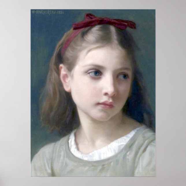 Poster Bouguereau - Une Petitie Fille (Devant)