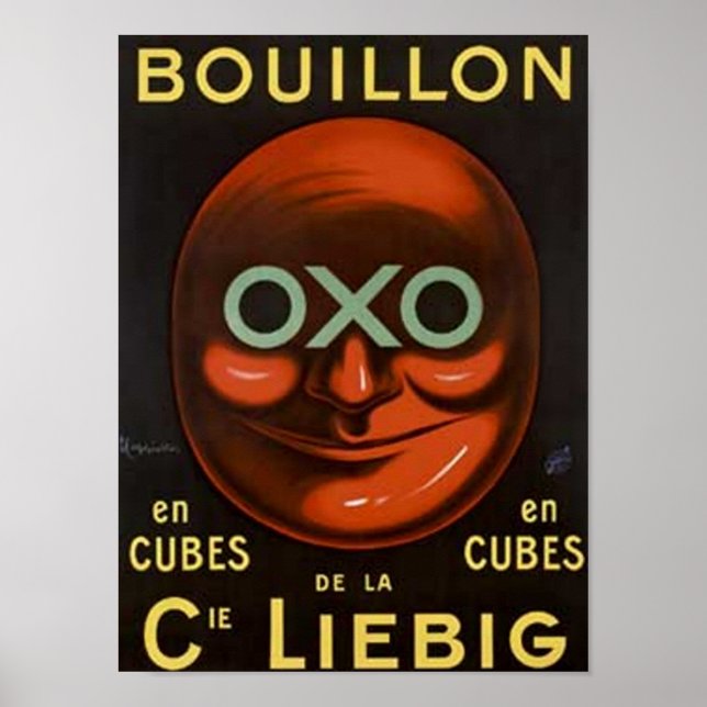 Poster Bouillions OXO vintage - Cie Liebig (Devant)