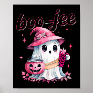 Poster Boujee Boo Jee Éffrayant Citrouille d'Halloween ro