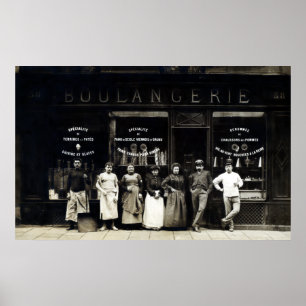 Poster Boulangerie 1900 parisienne
