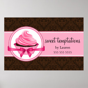 Poster Boulangerie de petit gâteau de couture