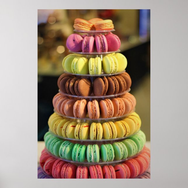 Poster Boulangerie haut de gamme Biens Français Macarons  (Devant)