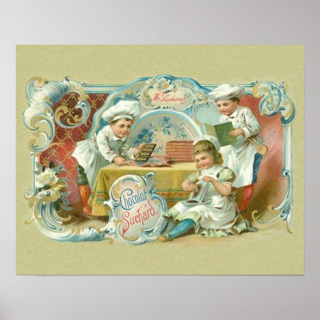 Poster Boulangeries au chocolat Antique (Devant)