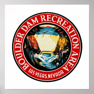 Poster Boulder Dam Zone de loisirs