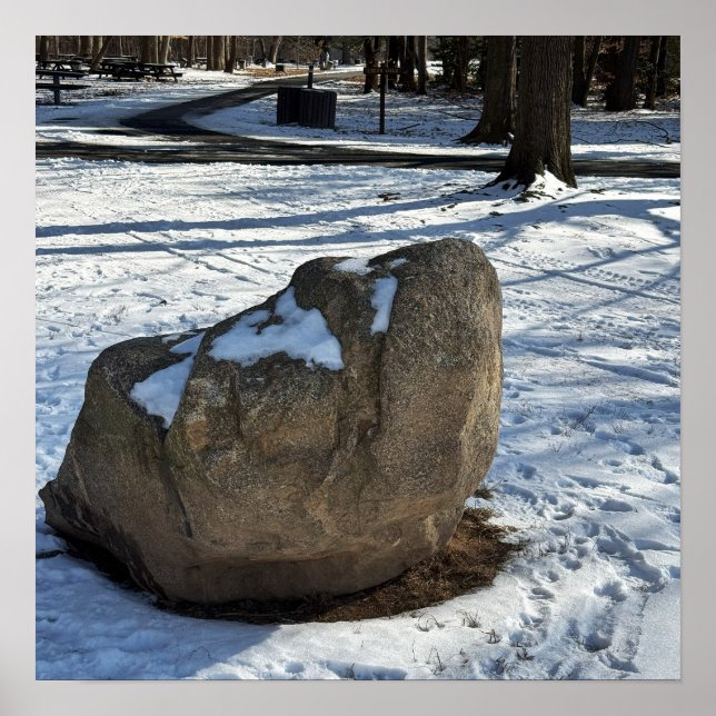 Poster Boulder dans l'affiche de neige (Devant)