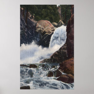 Poster Boulder Falls in Boulder Canyon, Colorado View