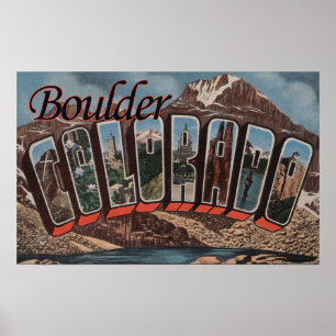 Poster Boulder, le Colorado - grandes scènes de lettre