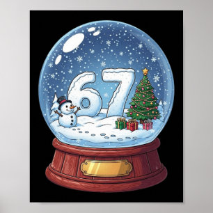 Poster Boule à neige de Noël 67 Drôle Six Sept Meme