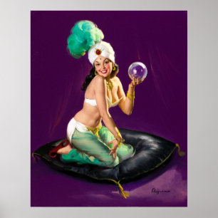 Poster Boule de cristal vers le haut