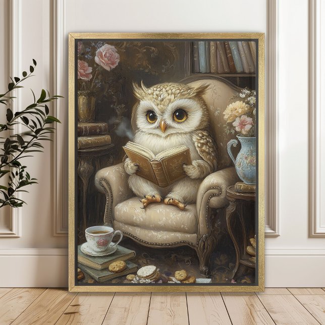 Poster Boule de lecture Whimsical Livre Art Lover Imprime (Créateur téléchargé)