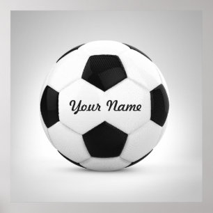 Poster Boule de soccer Nom personnalisé Sport