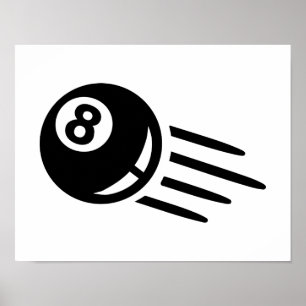 Poster Boule des billards huit