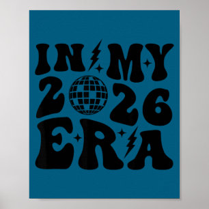 Poster Boule disco rétro tendance Nouvel An 2026 Coupée g