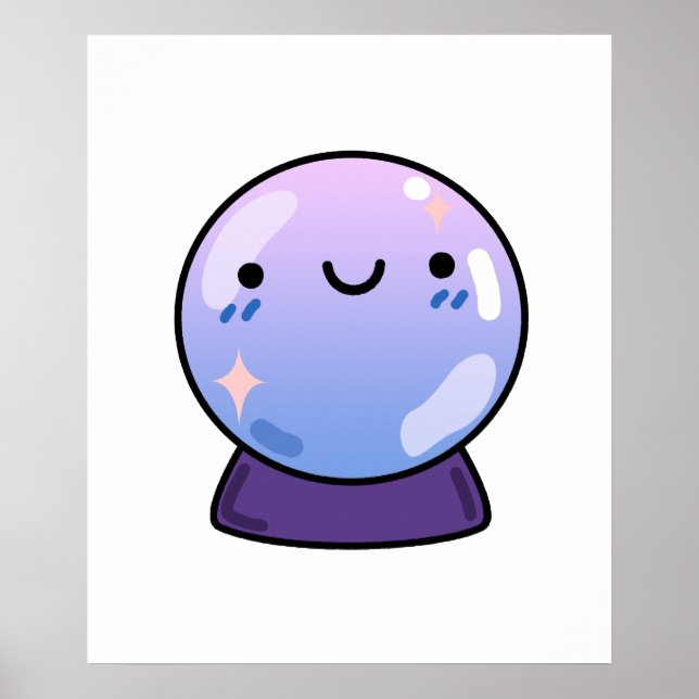 Poster Boule en cristal Cute Kawaii (Devant)