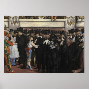 Poster Boule masquée de Manet   à l'opéra, 1873