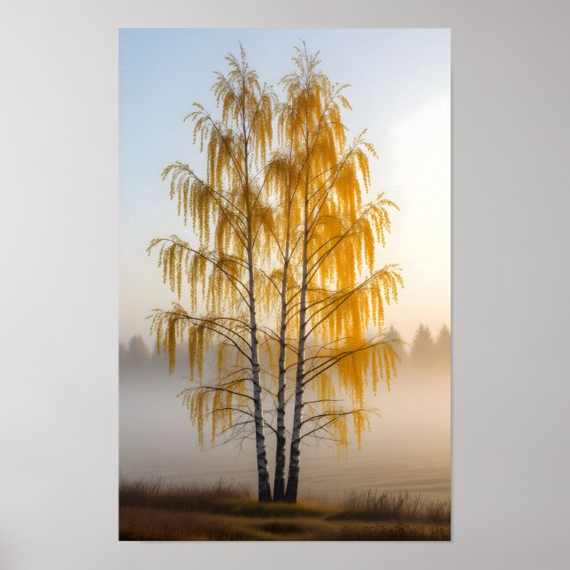 Poster Bouleaux (Devant)