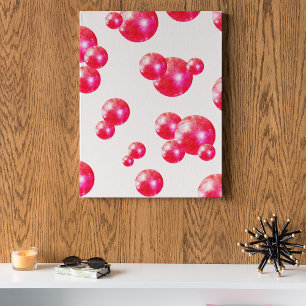 Poster Boules de disco gras rétro chic rose et orange