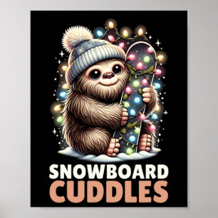 Poster Boules de snowboard Noël Lit Bigfoot Snowboardi