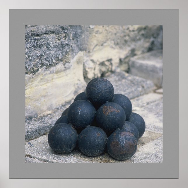 Poster Boules en canon empilées (Devant)