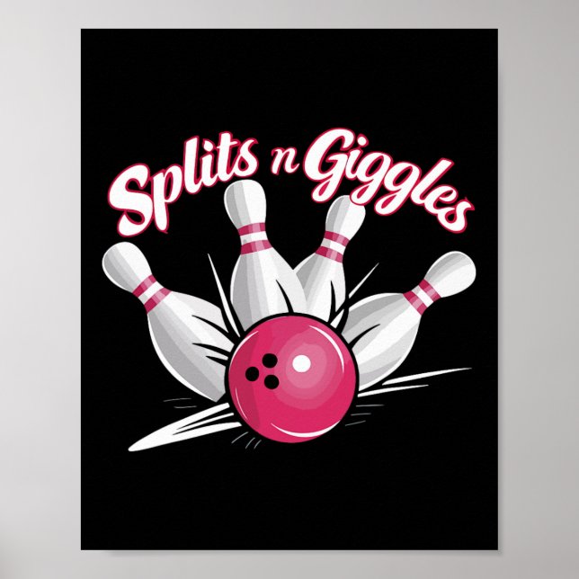Poster Boules N Giggles Funny Bowling Bowling Bowling Bal (Devant)