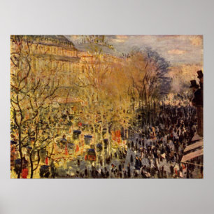 Poster Boulevard des Capucines par Claude Monet, Art nouv