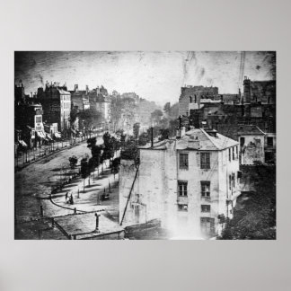 Poster Boulevard du Temple, par Daguerre, photo historiqu