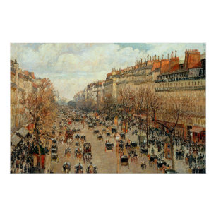 Poster Boulevard Montmartre-Eremitage Camille Pissarro
