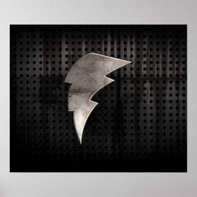 Poster Boulon de foudre; noir Cool (Devant)