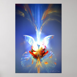 Poster Bouquet bleu