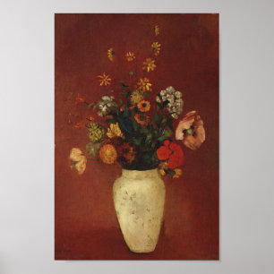 Poster Bouquet dans un vase chinois, Odilon Redon Fine Ar