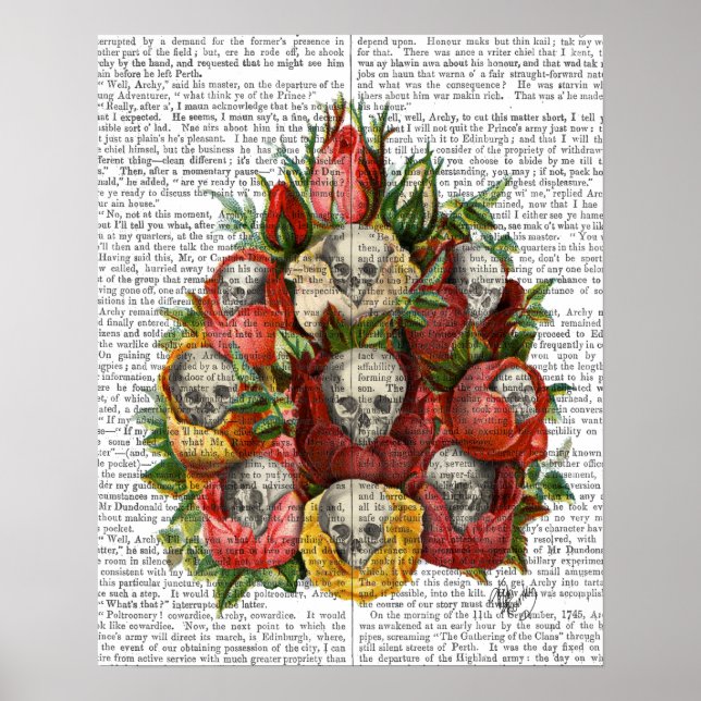 Poster Bouquet de crânes (Devant)