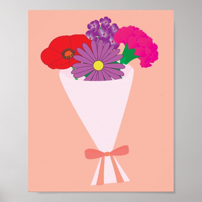Poster Bouquet de fleurs (Devant)