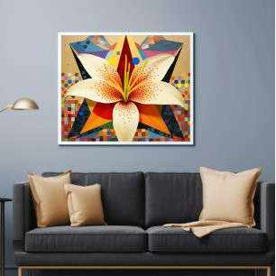 Poster Bouquet de fleurs mignonnes Lily imprimable