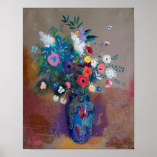 Poster Bouquet de fleurs, Redon
