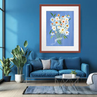 Bouquet de marguerite blanche sur la peinture Goua