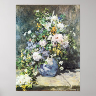 Poster Bouquet de printemps de Pierre Renoir, Fleurs Vint
