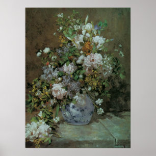 Poster Bouquet de printemps de Pierre Renoir, Fleurs Vint