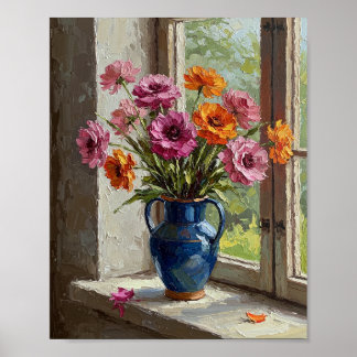 Poster Bouquet de renoncules | Nature morte impressionnis