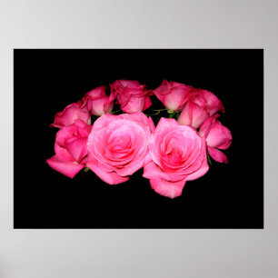Poster Bouquet de roses roses roses